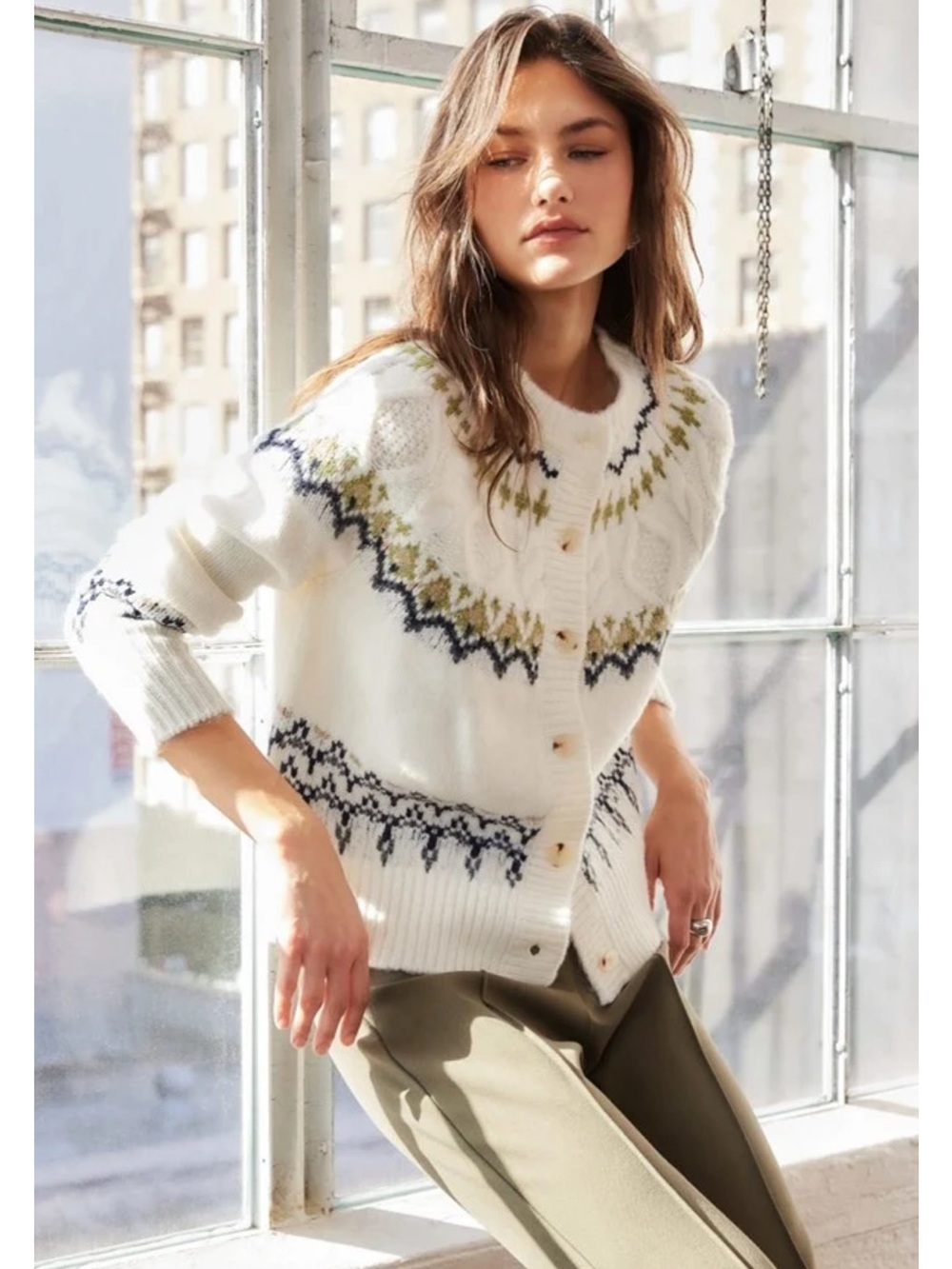 Fifteen Twenty XS Front Women's Sweater Cardigan Worn 3x ❄️🥰